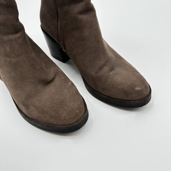 Ugg Fraise Whipstitch Bow Boots Women's size 9 Block Heel Suede - Picture 9 of 9